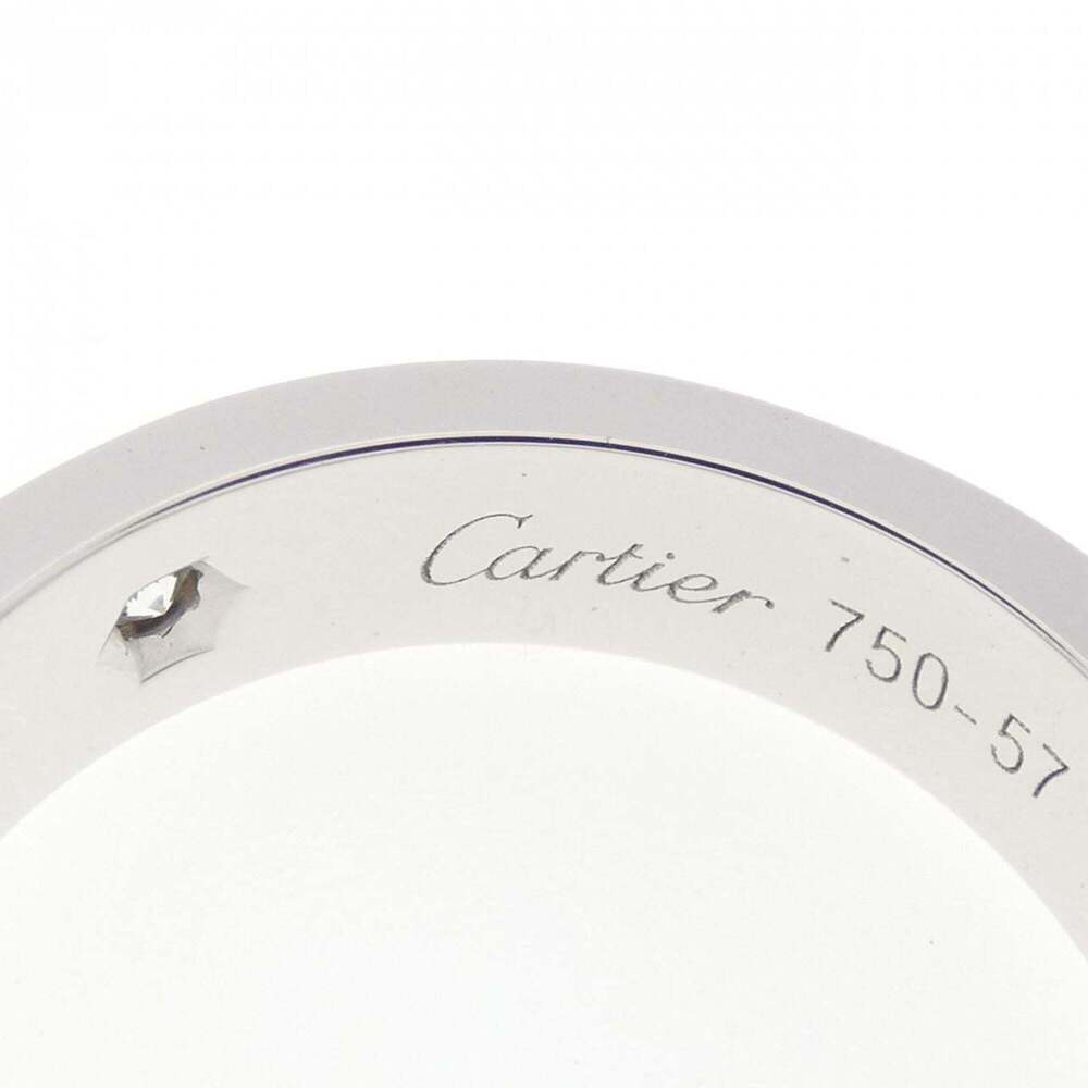 CARTIER Silver Diamond Love Ring - Picture 3 of 4